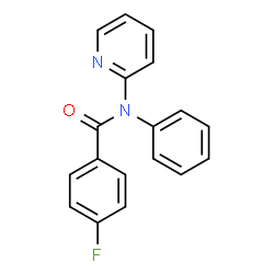ChemSpider 2D Image | 4-Fluoro-N-phenyl-N-(2-pyridinyl)benzamide | C18H13FN2O