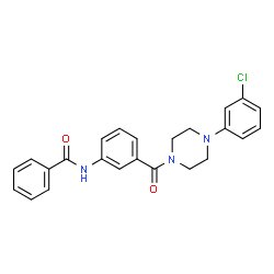 ChemSpider 2D Image | N-{3-[4-(3-CHLOROPHENYL)PIPERAZINE-1-CARBONYL]PHENYL}BENZAMIDE | C24H22ClN3O2