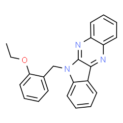 ChemSpider 2D Image | 6-(2-Ethoxybenzyl)-6H-indolo[2,3-b]quinoxaline | C23H19N3O