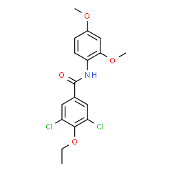 ChemSpider 2D Image | 3,5-Dichloro-N-(2,4-dimethoxyphenyl)-4-ethoxybenzamide | C17H17Cl2NO4