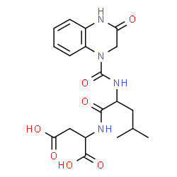 ChemSpider 2D Image | N-[(3-Oxo-3,4-dihydro-1(2H)-quinoxalinyl)carbonyl]leucylaspartic acid | C19H24N4O7
