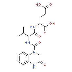 ChemSpider 2D Image | N-[(3-Oxo-3,4-dihydro-1(2H)-quinoxalinyl)carbonyl]valylglutamic acid | C19H24N4O7