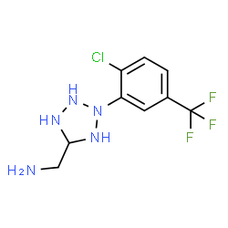 ChemSpider 2D Image | 1-{2-[2-Chloro-5-(trifluoromethyl)phenyl]-5-tetrazolidinyl}methanamine | C9H11ClF3N5