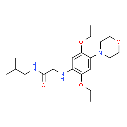 ChemSpider 2D Image | N~2~-[2,5-Diethoxy-4-(4-morpholinyl)phenyl]-N-isobutylglycinamide | C20H33N3O4