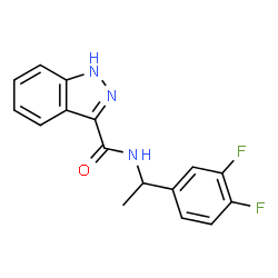 ChemSpider 2D Image | N-[1-(3,4-Difluorophenyl)ethyl]-1H-indazole-3-carboxamide | C16H13F2N3O
