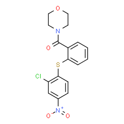ChemSpider 2D Image | {2-[(2-Chloro-4-nitrophenyl)sulfanyl]phenyl}(4-morpholinyl)methanone | C17H15ClN2O4S