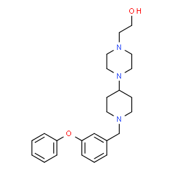 ChemSpider 2D Image | 2-{4-[1-(3-Phenoxybenzyl)-4-piperidinyl]-1-piperazinyl}ethanol | C24H33N3O2