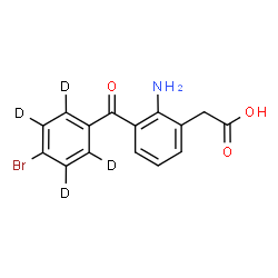 ChemSpider 2D Image | (2-Amino-3-{[4-bromo(~2~H_4_)phenyl]carbonyl}phenyl)acetic acid | C15H8D4BrNO3