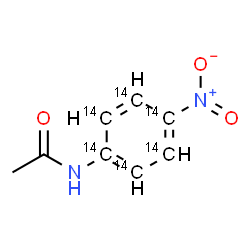 ChemSpider 2D Image | N-[4-Nitro(~14~C_6_)phenyl]acetamide | C214C6H8N2O3