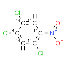 ChemSpider 2D Image | 1,2,4-Trichloro-5-nitro(~14~C_6_)benzene | 14C6H2Cl3NO2