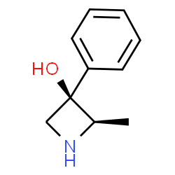 ChemSpider 2D Image | (2R,3R)-2-Methyl-3-phenyl-3-azetidinol | C10H13NO