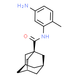 ChemSpider 2D Image | (3s,5s,7s)-N-(5-Amino-2-methylphenyl)-1-adamantanecarboxamide | C18H24N2O