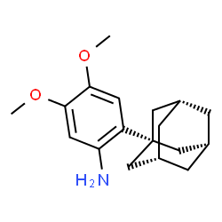 ChemSpider 2D Image | 2-[(3s,5s,7s)-Adamantan-1-yl]-4,5-dimethoxyaniline | C18H25NO2