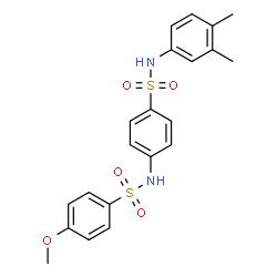 ChemSpider 2D Image | N-{4-[(3,4-Dimethylphenyl)sulfamoyl]phenyl}-4-methoxybenzenesulfonamide | C21H22N2O5S2