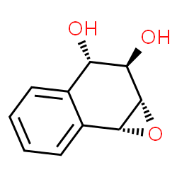 ChemSpider 2D Image | (1aS,2R,3S,7bR)-1a,2,3,7b-Tetrahydronaphtho[1,2-b]oxirene-2,3-diol | C10H10O3