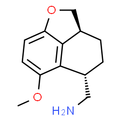 ChemSpider 2D Image | 1-[(2aS,5S)-6-Methoxy-2a,3,4,5-tetrahydro-2H-naphtho[1,8-bc]furan-5-yl]methanamine | C13H17NO2