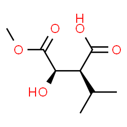 ChemSpider 2D Image | (2S,3R)-3-Hydroxy-2-isopropyl-4-methoxy-4-oxobutanoic acid | C8H14O5