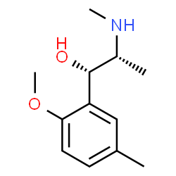 ChemSpider 2D Image | (1S,2R)-1-(2-Methoxy-5-methylphenyl)-2-(methylamino)-1-propanol | C12H19NO2