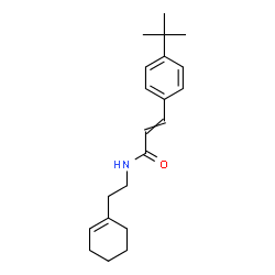 ChemSpider 2D Image | N-[2-(1-Cyclohexen-1-yl)ethyl]-3-[4-(2-methyl-2-propanyl)phenyl]acrylamide | C21H29NO