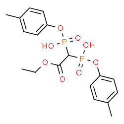 ChemSpider 2D Image | Ethyl bis[hydroxy(4-methylphenoxy)phosphoryl]acetate | C18H22O8P2