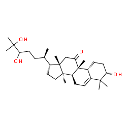 ChemSpider 2D Image | (1S,4R,9alpha,13alpha,14beta)-1,24,25-Trihydroxy-9,10,14-trimethyl-4,9-cyclo-9,10-secocholest-5-en-11-one | C30H50O4