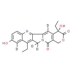 ChemSpider 2D Image | (4S)-4,11-Diethyl-4,9-dihydroxy(5,10,12,12-~2~H_4_)-1H-pyrano[3',4':6,7]indolizino[1,2-b]quinoline-3,14(4H,12H)-dione | C22H16D4N2O5