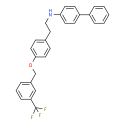ChemSpider 2D Image | N-[2-(4-{[3-(Trifluoromethyl)benzyl]oxy}phenyl)ethyl]-4-biphenylamine | C28H24F3NO