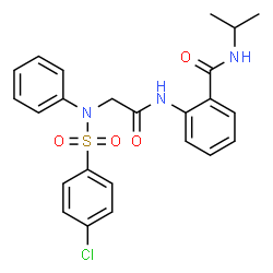 ChemSpider 2D Image | 2-({N-[(4-Chlorophenyl)sulfonyl]-N-phenylglycyl}amino)-N-isopropylbenzamide | C24H24ClN3O4S