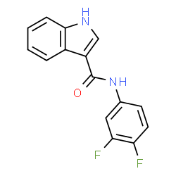ChemSpider 2D Image | N-(3,4-Difluorophenyl)-1H-indole-3-carboxamide | C15H10F2N2O