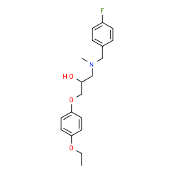 ChemSpider 2D Image | 1-(4-Ethoxyphenoxy)-3-[(4-fluorobenzyl)(methyl)amino]-2-propanol | C19H24FNO3