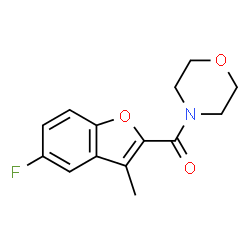 ChemSpider 2D Image | (5-Fluoro-3-methyl-1-benzofuran-2-yl)(4-morpholinyl)methanone | C14H14FNO3