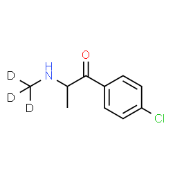 ChemSpider 2D Image | 1-(4-Chlorophenyl)-2-[(~2~H_3_)methylamino]-1-propanone | C10H9D3ClNO
