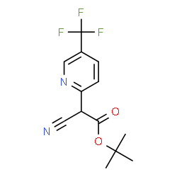 ChemSpider 2D Image | tert-butyl 2-cyano-2-[5-(trifluoromethyl)pyridin-2-yl]acetate | C13H13F3N2O2