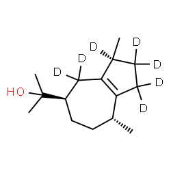 ChemSpider 2D Image | 2-[(3S,5R,8R)-3,8-Dimethyl(1,1,2,2,3,4,4-~2~H_7_)-1,2,3,4,5,6,7,8-octahydro-5-azulenyl]-2-propanol | C15H19D7O