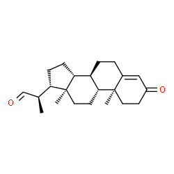 ChemSpider 2D Image | (2R)-2-[(8R,9R,10S,13R,14R,17S)-10,13-Dimethyl-3-oxo-2,3,6,7,8,9,10,11,12,13,14,15,16,17-tetradecahydro-1H-cyclopenta[a]phenanthren-17-yl]propanal (non-preferred name) | C22H32O2