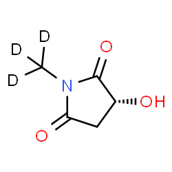 ChemSpider 2D Image | (3R)-3-Hydroxy-1-(~2~H_3_)methyl-2,5-pyrrolidinedione | C5H4D3NO3