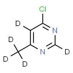 ChemSpider 2D Image | 4-Chloro-6-(~2~H_3_)methyl(~2~H_2_)pyrimidine | C5D5ClN2