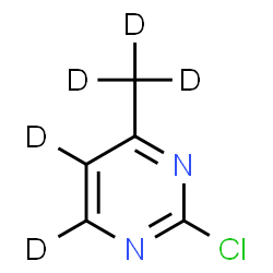 ChemSpider 2D Image | 2-Chloro-4-(~2~H_3_)methyl(~2~H_2_)pyrimidine | C5D5ClN2