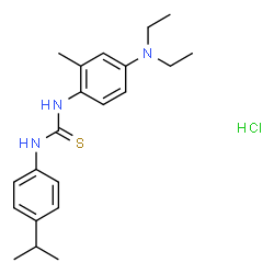 ChemSpider 2D Image | 1-[4-(Diethylamino)-2-methylphenyl]-3-(4-isopropylphenyl)thiourea hydrochloride (1:1) | C21H30ClN3S