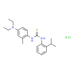 ChemSpider 2D Image | 1-[4-(Diethylamino)-2-methylphenyl]-3-(2-isopropylphenyl)thiourea hydrochloride (1:1) | C21H30ClN3S