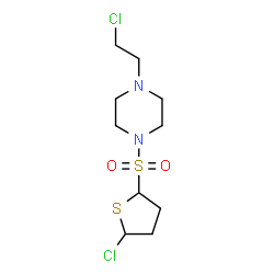 ChemSpider 2D Image | 1-(2-Chloroethyl)-4-[(5-chlorotetrahydro-2-thiophenyl)sulfonyl]piperazine | C10H18Cl2N2O2S2