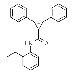 ChemSpider 2D Image | N-(2-Ethylphenyl)-2,3-diphenyl-2-cyclopropene-1-carboxamide | C24H21NO
