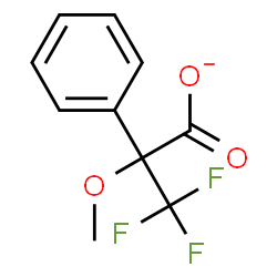 ChemSpider 2D Image | 3,3,3-Trifluoro-2-methoxy-2-phenylpropanoate | C10H8F3O3