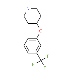 ChemSpider 2D Image | 4-(3-(Trifluoromethyl)phenoxy)piperidine | C12H14F3NO