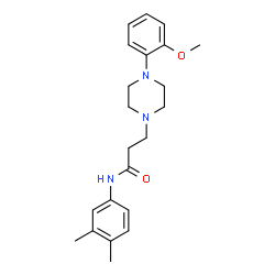 ChemSpider 2D Image | N-(3,4-Dimethylphenyl)-3-[4-(2-methoxyphenyl)-1-piperazinyl]propanamide | C22H29N3O2