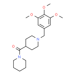 ChemSpider 2D Image | 1-Piperidinyl[1-(3,4,5-trimethoxybenzyl)-4-piperidinyl]methanone | C21H32N2O4