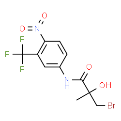 ChemSpider 2D Image | 3-Bromo-2-hydroxy-2-methyl-N-[4-nitro-3-(trifluoromethyl)phenyl]propanamide | C11H10BrF3N2O4