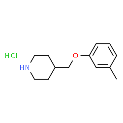 ChemSpider 2D Image | 4-(3-METHYLPHENOXYMETHYL)PIPERIDINE HYDROCHLORIDE | C13H20ClNO