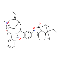 ChemSpider 2D Image | Methyl 12-methoxy-13-[(19Z)-17-methoxy-17-oxovobasan-3-yl]ibogamine-18-carboxylate | C43H52N4O5