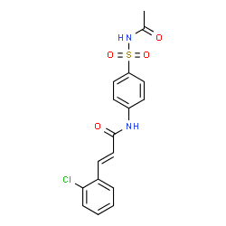 ChemSpider 2D Image | (2E)-N-[4-(Acetylsulfamoyl)phenyl]-3-(2-chlorophenyl)acrylamide | C17H15ClN2O4S